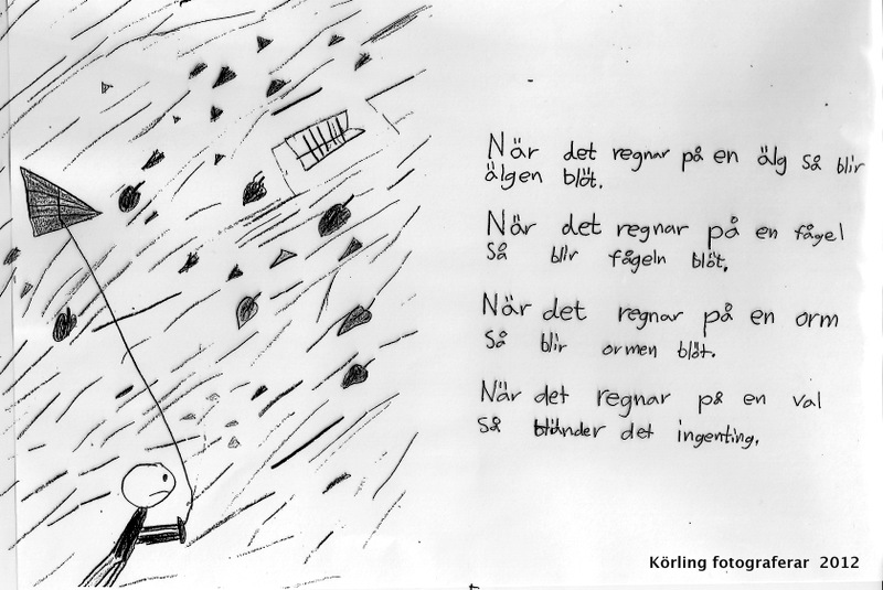 Skriva om regn regn på val Körling undervisar 2003