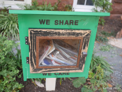 We share, we care! En bokgivarlåda på skolan. Washington.